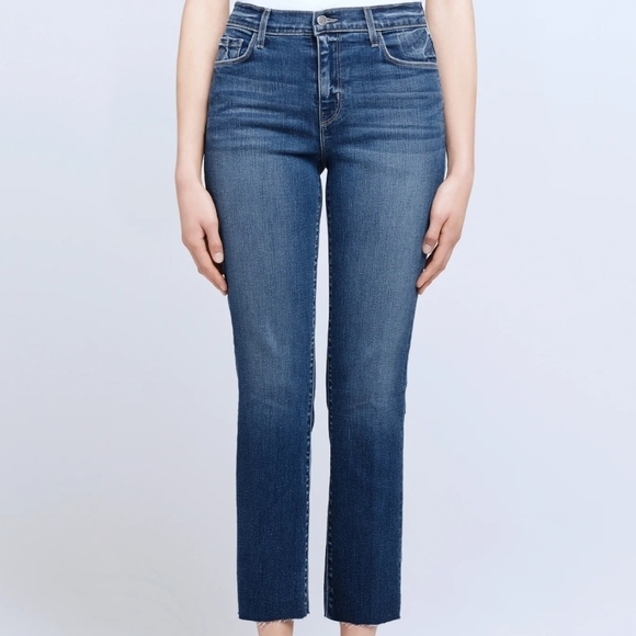 Brand New L'agence Sada High Rise Cropped Slim Laredo Jeans Size 30 - Picture 2 of 8
